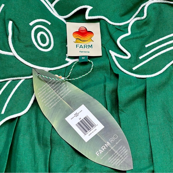 🌺🎉HP🎉🌺 NWT Farm Rio Green Fish Top Maxi Dress - Picture 16 of 16